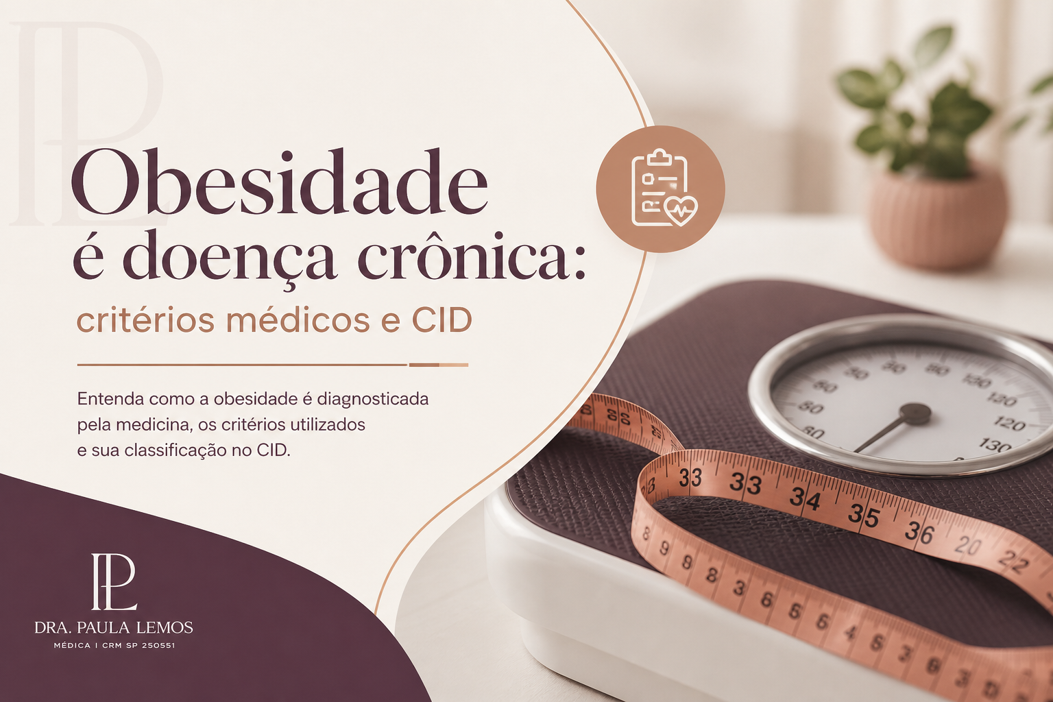 Conceito visual de critérios médicos e classificação CID para obesidade como doença crônica